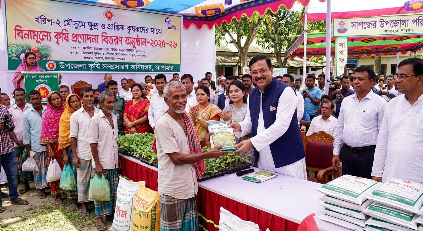 খরিপ মৌসুমে ক্ষুদ্র ও প্রান্তিক কৃষকদের মাঝে বিনামূল্যে কৃষি প্রণোদনা বিতরণ - Chief TV