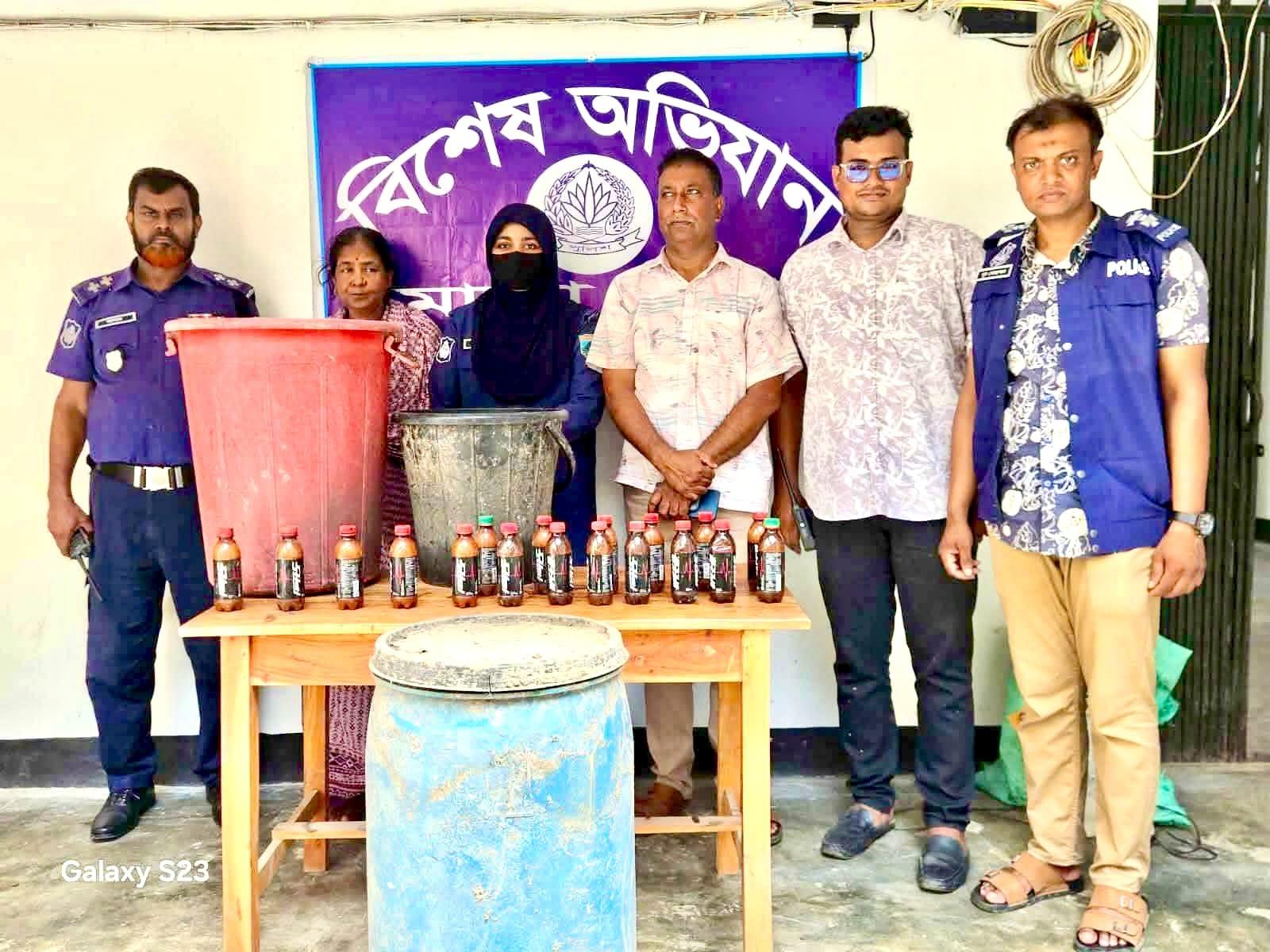 মান্দায় ২১০৫ লিটার মদ তৈরির ওয়াশসহ নারী গ্রেপ্তার - Chief TV
